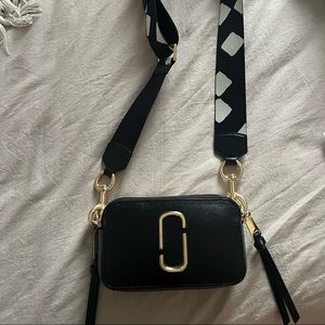 Marc Jacobs Black and Gold Crossbody Bag
